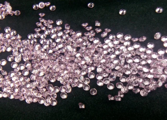 1.5mm Pink Cubic Zirconia Round Cut Loose Gemstone AAAAA lot of 100 stones