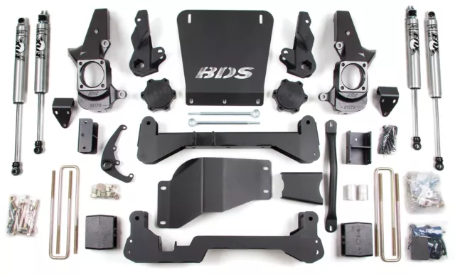 Bds Suspension 7" Lift Kit,Fox,2001-2010 Gm 2500/3500 Pickup,4Wd,3/4 Ton,1 Ton