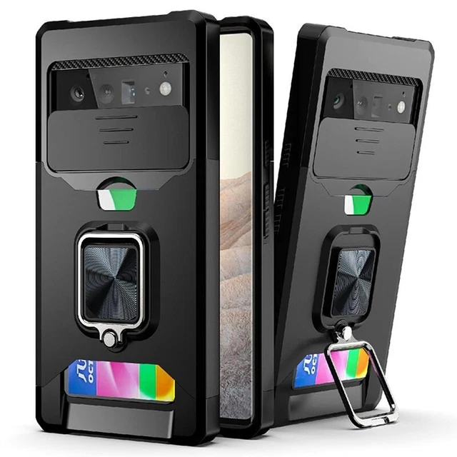 Multifunktions 4-in-1 Hülle für Google Pixel 6 Pro Hybrid - Schwarz