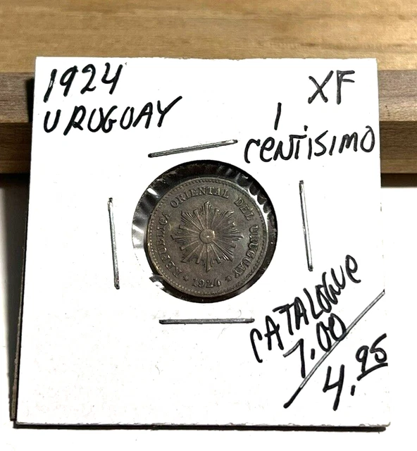 1924 Uruguay 1 Centesimo XF (INV F)