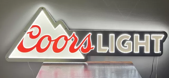 Coors light LED bar mancave beer Sign approx 41” X 13.5” large Lighted Sign NEW!