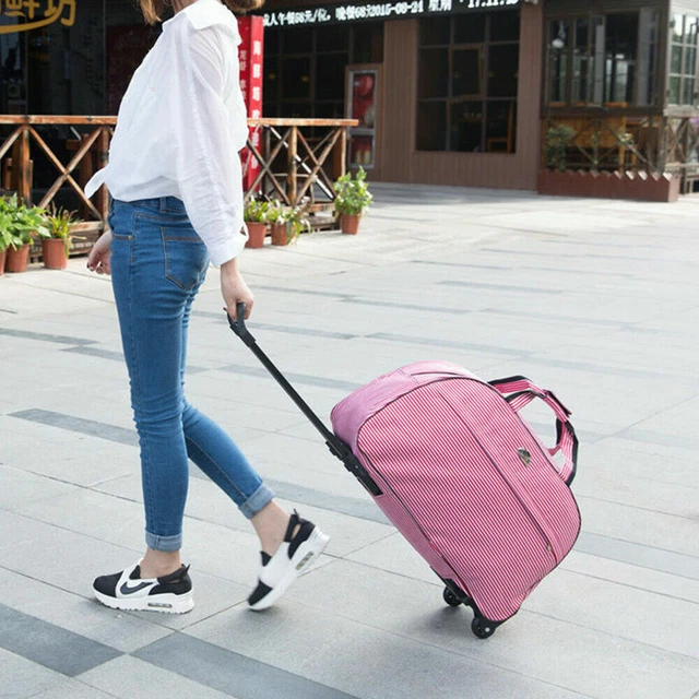 3-Layers Expandable Duffel Bag Suitcase Collapsible Rolling Wheeled Luggage Bag 13