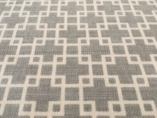 Romo Grey Geometric Squares Print Upholstery Fabric Cubis Pigeon 3.05 yd 7744/01