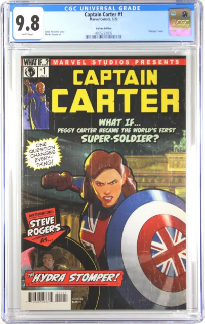Captain Carter #1 (1:25 What If? Animation Variant) Comic ~ Cgc Graded 9.8 Nm/M