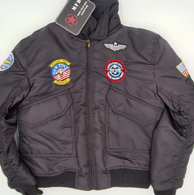 Chaqueta de Piloto Eeuu Air Force Infantil Bordado Bicicleta Support