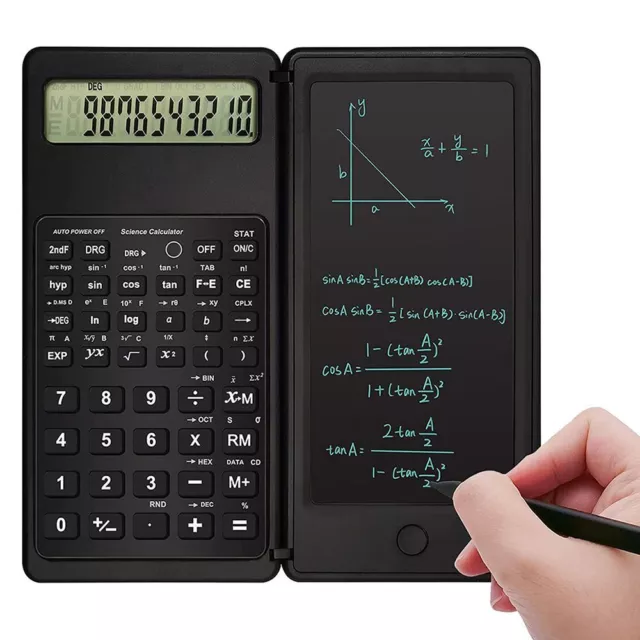 Digital with an Erasable Writing Tablet Foldable Desk Scientific Calculators