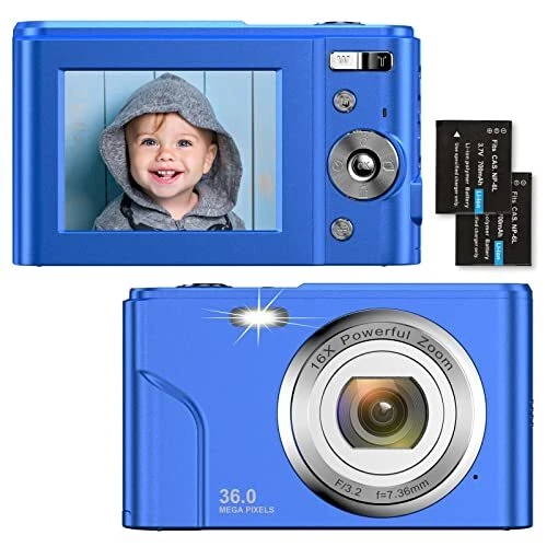 Appareil Photo Numérique Compact 1080P Mini Video Camera 2,4 Pouces 36MP HD LCD