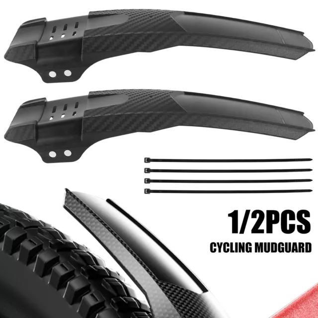 1/2x Cycling MTB Mudguard Mud Guard Mountain Bike Bicycle Fender Front Rear Tyre