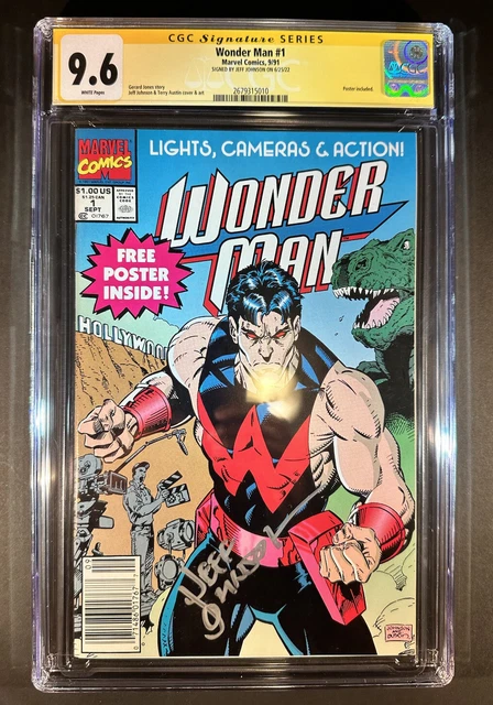 CGC 9.6 Wonder Man #1 (1991) SIGNED BY JEFF JOHNSON**NEWSSTAND**OPTIONED‼️