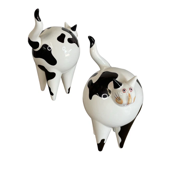 VTG Villeroy & Boch Whimsical Porcelain Cat Figurine- Made In France