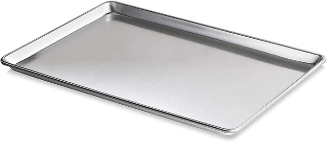 36930 Commercial-Grade 18-Gauge Aluminum Sheet Pan/Bun Pan, 18" L X 26" W X 1" H