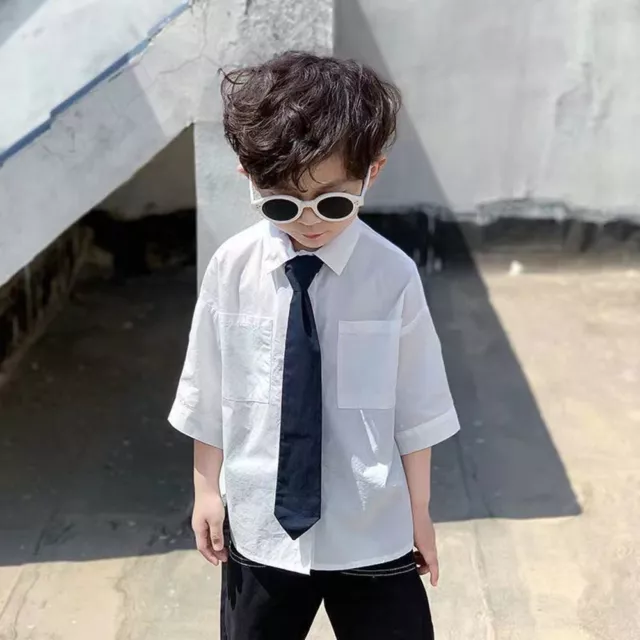 Photograph Props Elastic Necktie Solid Color Children Tie School Uniform Tie