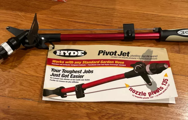 Hyde Pivot Jet Spray Nozzle Aluminum Red 32” 28460 wand hose attachment nozzle