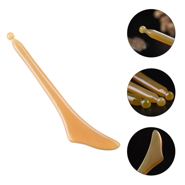 1 pieza Facegua Sha herramienta de masaje cara tabla de rascar belleza cuerno de yak