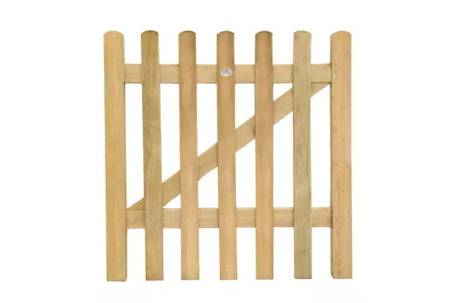 Wooden Garden Gate 3ft Forest Ultima Pale Picket Pressure Treated 0.9m x 0.9m