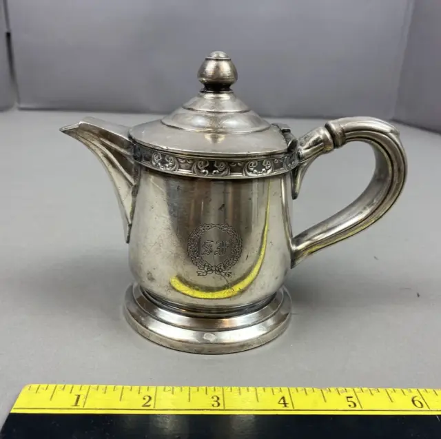 Antique Silver Soldered Serving Pitcher/Tea Pot-Hotel St Francis-San Francisco