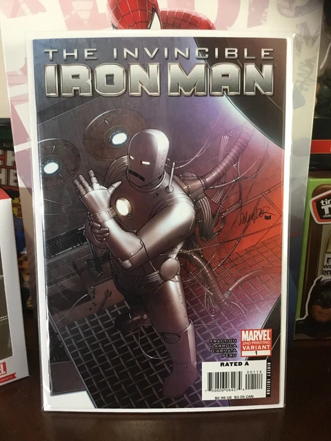 INVINCIBLE IRON MAN #1 2nd print VINTAGE SUIT MARVEL VF Gemini Mailer