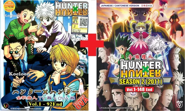 ANIME HUNTER X HUNTER SEA 1-2 VOL.1-210 END +2 MOVIE +30 OVA DVD