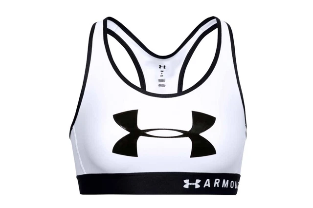 Under Armour Mid Keyhole Graphic Bra 1344333-100, Donna, reggiseni sportivi, bia