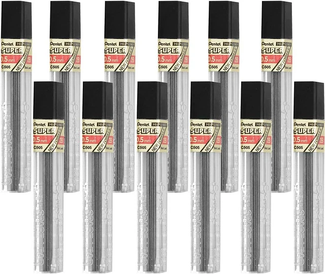 Super Hi-Polymer Lead Refill, 0.5Mm, Fine, 2B, 144 Pieces of Lead (C505-