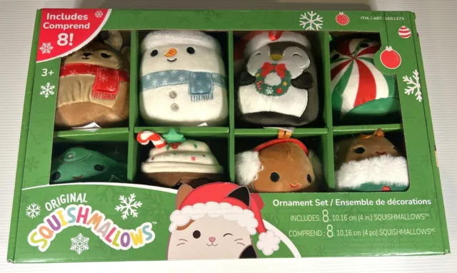 4 Inch (10.2cm) Squishmallow Christmas Squad Ornaments 