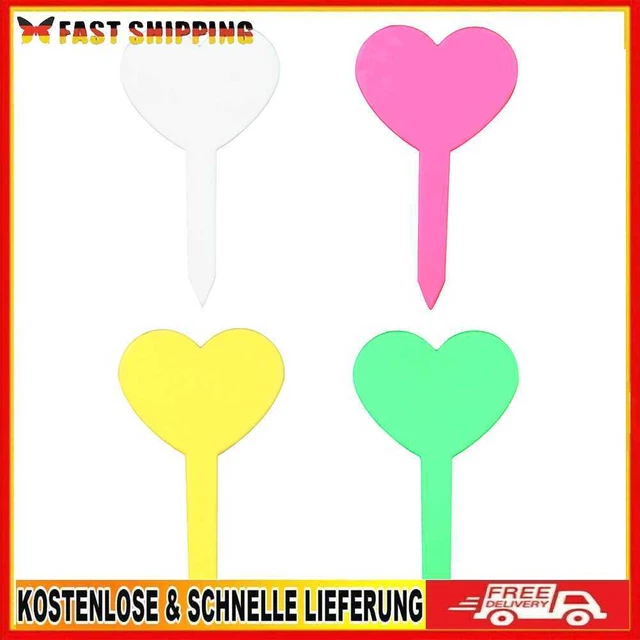 Plant Heart Shape Tag Markers Nursery Garden Decor for Plants Flower Pot Supply