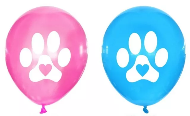 Animal Paw Print Balloons Latex 28cm 2pk - Paw Print Animal Party Supplies (4)