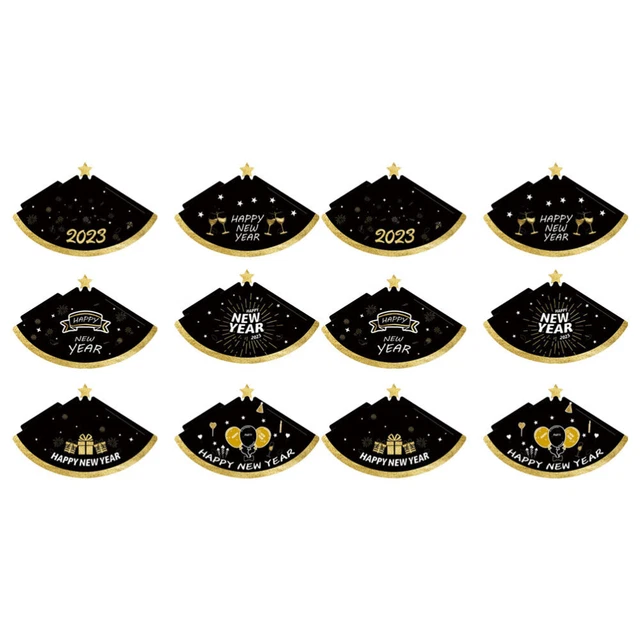 12 piezas Papel Fiesta Sombreros Fiesta Divertido Papel Sombrero Regalos Adultos Año Nuevo Sombrero