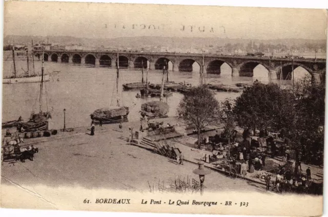 CPA BORDEAUX-Le Pont-Le Quai Bourgogne (176982)