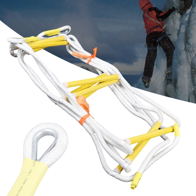 Cuerda de seguridad para escaleras de escape balcón cuerda de seguridad multiusos 16 ft