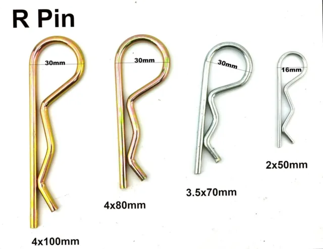 4mm Dia. Hitch R Pin Clips Hardware Tool Lynch Linch Pins Lock Assortment tool