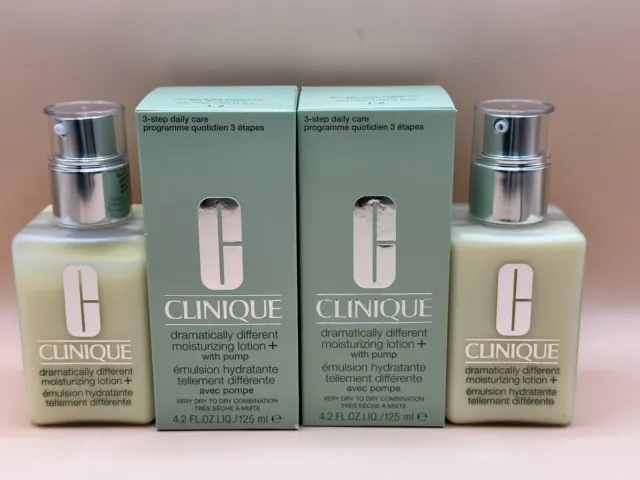 2x Clinique Dramatically Different Moisturizing Lotion With Pump 4.2oz/125ml Ea