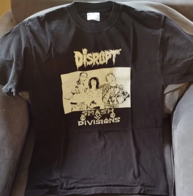 Vintage 2004 Disrupt Smash Divisions T Shirt M Crust Punk Dystopia Nausea Doom