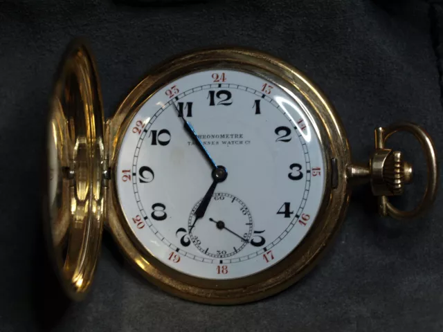 Taschenuhr Tavannes Watch Chronometre in 14K Gold