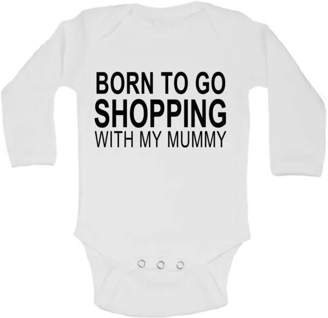 Gilet bambino Born To Go Shopping con la mia mummia personalizzati a maniche lunghe unisex