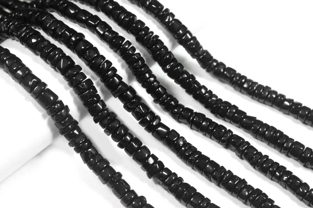 Tourmaline noire 100% naturelle, perles de pierres précieuses en forme de...