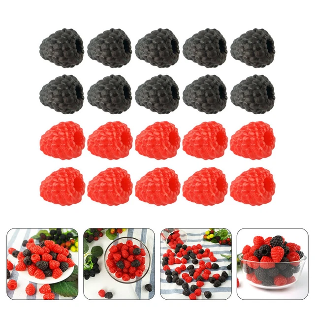 20 Pcs Fruit Décoratif Simulation Framboise Jouet Pour Enfants Cerise
