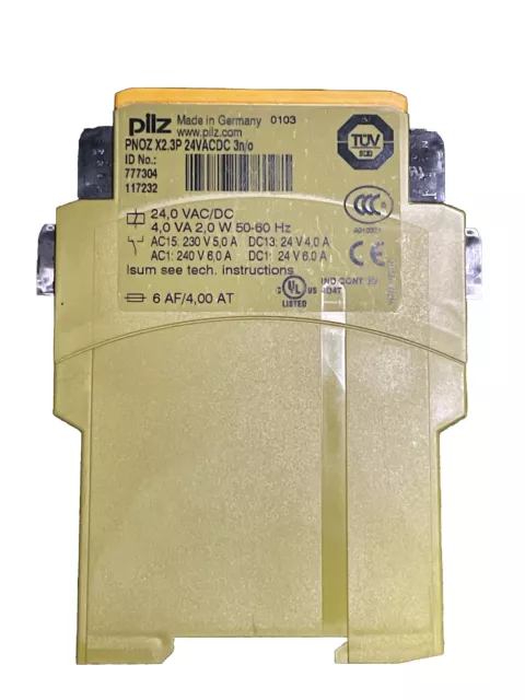 Pilz PNOZ X2.3P 24VACDC 3n/o. SAFETY RELAY 24V.