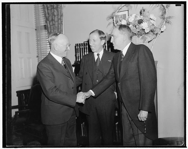 Reproduced 1937 Photo William Bankhead, Right l
