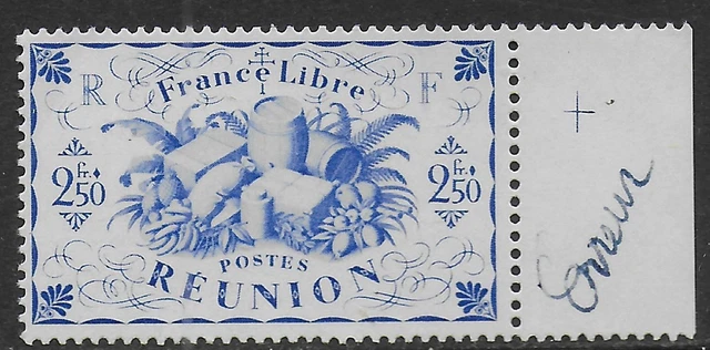 French Reunion stamps 1943 YV 242a MNH VF
