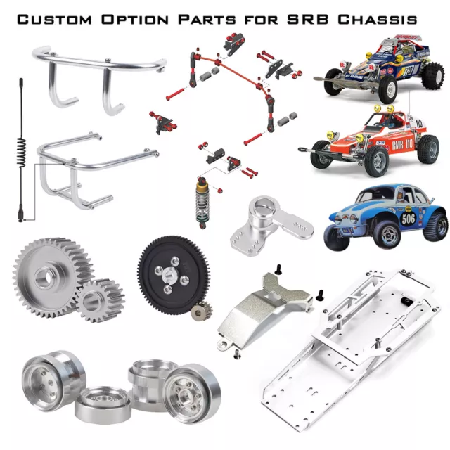 Option Aluminum Upgrades Parts Chassis Kit for Tamiya Sand Scorcher Buggy Champ