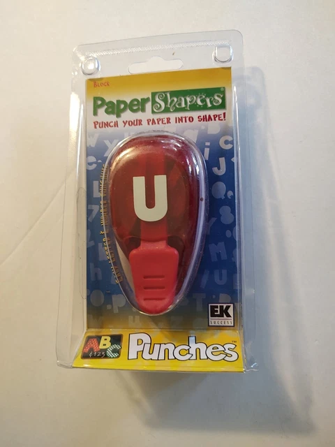 E K Success ""Paper Shapers U"" estuche superior perforado U PSM11CS letra alfabeto nuevo en caja