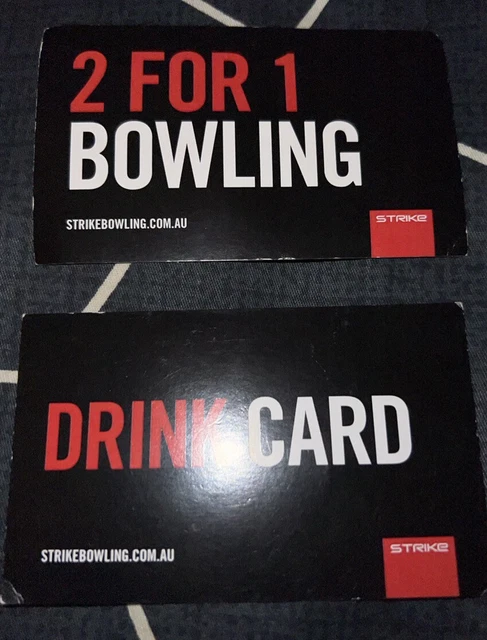 Strike Bowling 2-for-1 Games Card & Free Drink Voucher