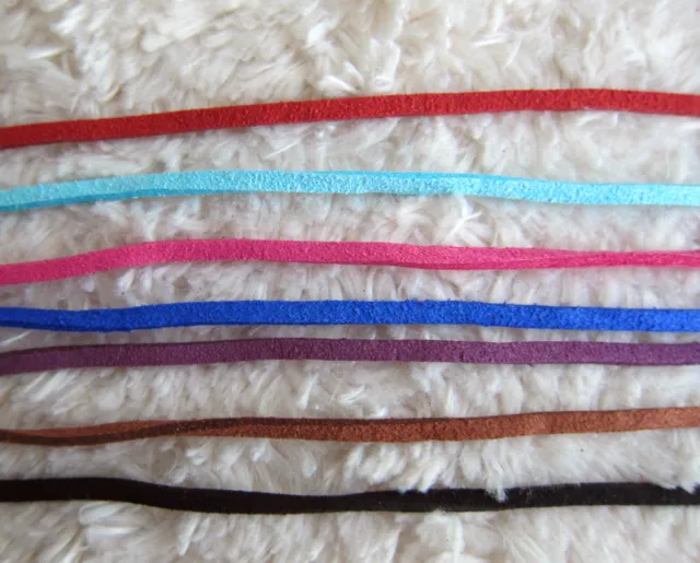 2 x Suede Leather Cord Necklace - Various Colours. 2