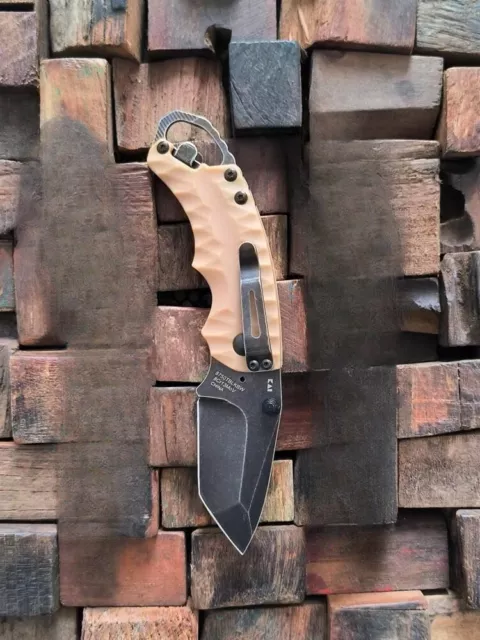 New 8Cr13Mov StoneWash Blade Nylon Glass Fiber Handle Tactics Pocket Knife 8750Y