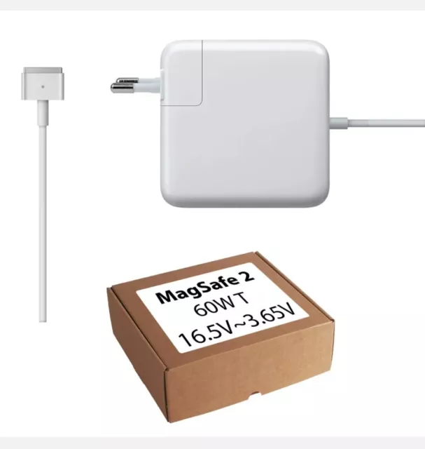 Cargador adaptador T-Tip compatible Apple MacBook Pro MagSafe 2, 60W, Envío 24h