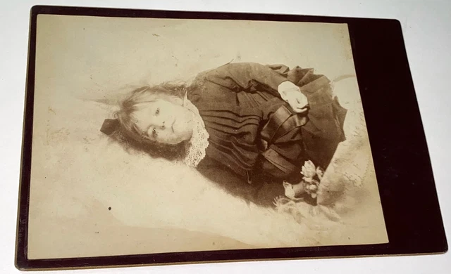 Rare Antique Victorian American Ill or Post Mortem Child! NY Cabinet Card Photo