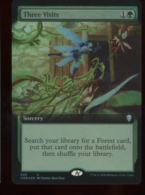 Three Visits - FOIL - Extended Art - MTG Commander Legends - RareCo