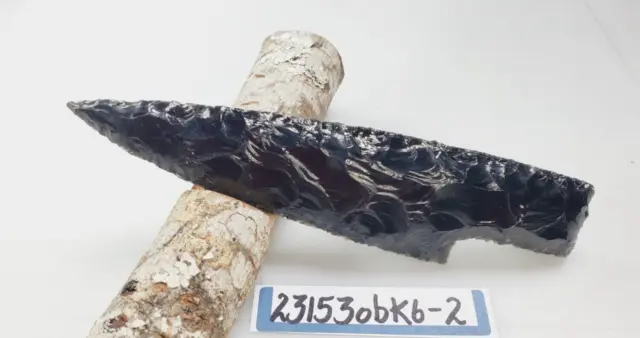 6.5" Obsidian Knife Blade - Hunting - Deco - Hand Knapped "Dragon Glass"