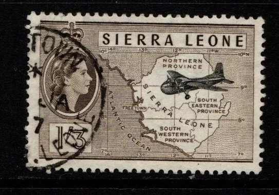 SIERRA LEONE SG218 1s3d BLACK & BROWN Fine Used